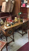 EARLY AMERICAN JACOBEAN STYLE PARTNERS DESK (20TH