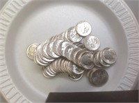 50 uncirculated silver Rosevelt dimes