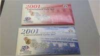 2 mint sets, 2001 p&d with state quarter sets