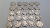 25 nice full date buffalo nickels