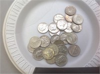 25 silver Mercury dines,nice & many uncirculated