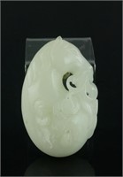 Chinese White Hardstone Carved Toggle
