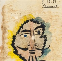 Pablo Picasso (Spain 1881-1973) Watercolor Man