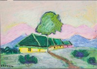 Bela Czobel (Hungarian 1883-1976) Pastel on Paper