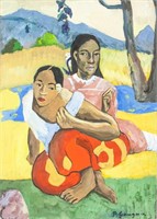 Paul Gauguin 1848-1903 Watercolour & Tempera COA