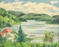 J. MacDonald Canadian c.1944 Oil on Canvas