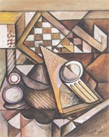 Albert Gleizes 1883-1953 France Gouache Abstract