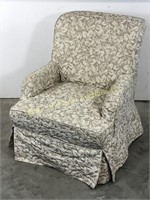 Upholstered Chair with Leaf Motif