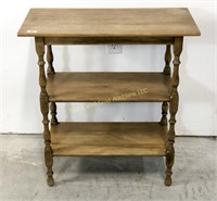 Light Wood Three Tier Table