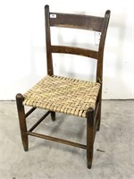 Ladder Back Straight Chair with Split Bottom Seat