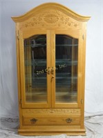 Yoder's Amish Oak Fine Wood Tall Display Cabinet