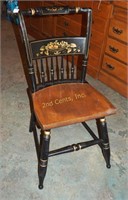 Hitchcock Style Black Stencil Chair