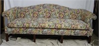 84" Long Camel Back Floral Faric Sofa Couch