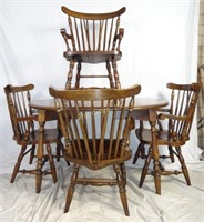 Hard Rock Maple Dining Room Table & 4 Chairs