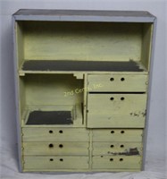 Antique Depression Primitive Wood Cabinet