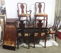 Pennsylvania House Dining Table & 6 Chairs W Leafs