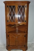 Ethan Allen Maple 36" Corner Cupboard Cabinet