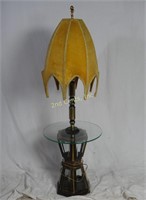 Vintage Mid Century Modern Glass Table Floor Lamp