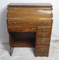 Vintage Faux Wood Replics Roll Top Desk