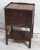 2 Drawer Vintage Wood Night Stand