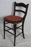 Antique Wood Tall Counter 32" Stool Chair