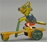 COOL CAT ON SCOOTER PULL TOY