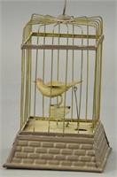 GERMAN WIN-UP BIRD IN CAGE