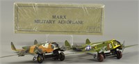 TWO MARX ARMY MILITARY AEROPLANES