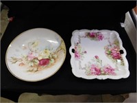 2 floral plates