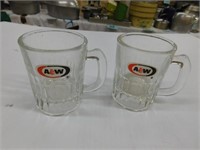 2 A&W Root Beer baby mugs