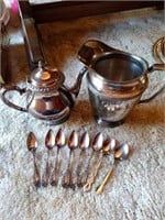 Silver Plated Tea and Water Pitcher