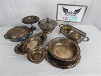 Lot of Silver Plated dishware