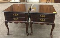 HAMMARY QUEEN ANNE STYLE END TABLES x2