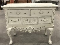 DISTRESSED BALL AND CLAW 5-DRAWER SERVER