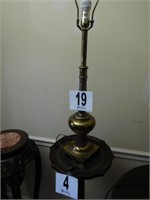 Heavy brass lamp 33.5" tall (no shade)