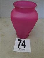 8" tall pink vase