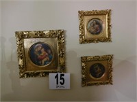 3 small framed prints marked Pirenze Italia,
