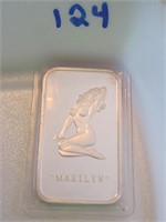 "Marilyn" Silver Art Bar 1 Troy oz.