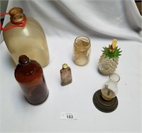 Lot of 6 Collectible Bottles & Glass Items