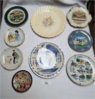 9 Vintage Collectible Plates-Patton, Norman Rockwe