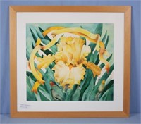 Kay Evers Baumer (1936-2007) Iris Watercolor