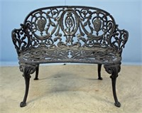Ornate Cast Iron Garden Settee