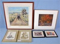 Six Artist Signed Limited Edition Prints