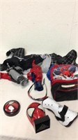 Spiderman gear includes lunch box costume web