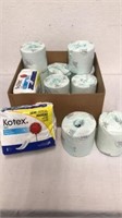 Kotex maxi pads with toilet paper