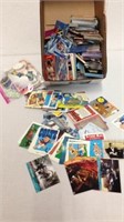Group of collectible cards and pogs