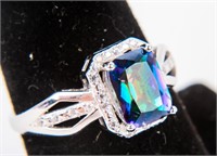 Jewelry Sterling Silver Mystic Topaz Ring