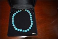 Sterling & Turquoise Bead Necklace
