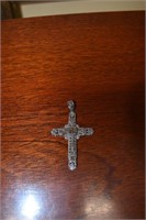 Sterling & Marcasite Large Cross