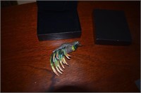 Spectacular Sterling Silver Bird Brooch Pin